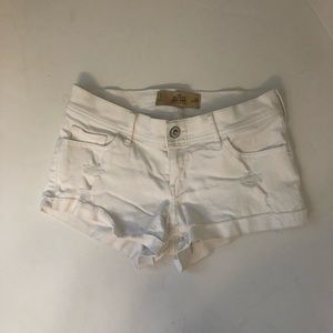Hollister White Jean Shorts